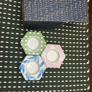partylite cermic hexagon votives